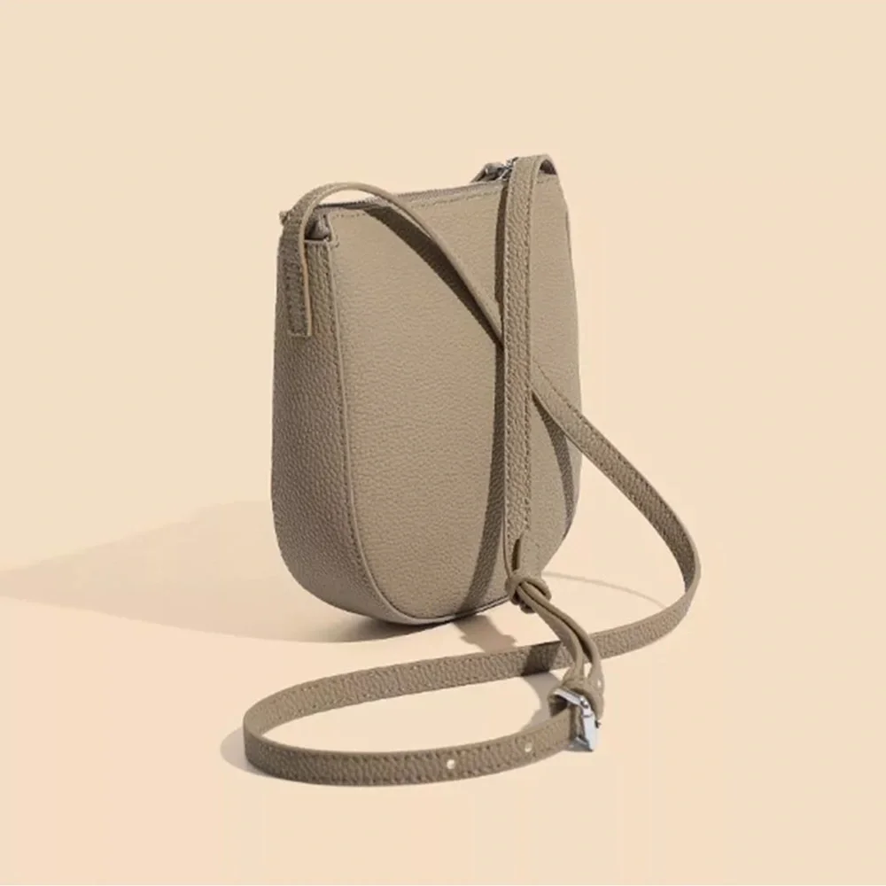 Leather Crossbody Bag Messenger Bag  Women Handbag Gray Brand New - Picture 4 of 13